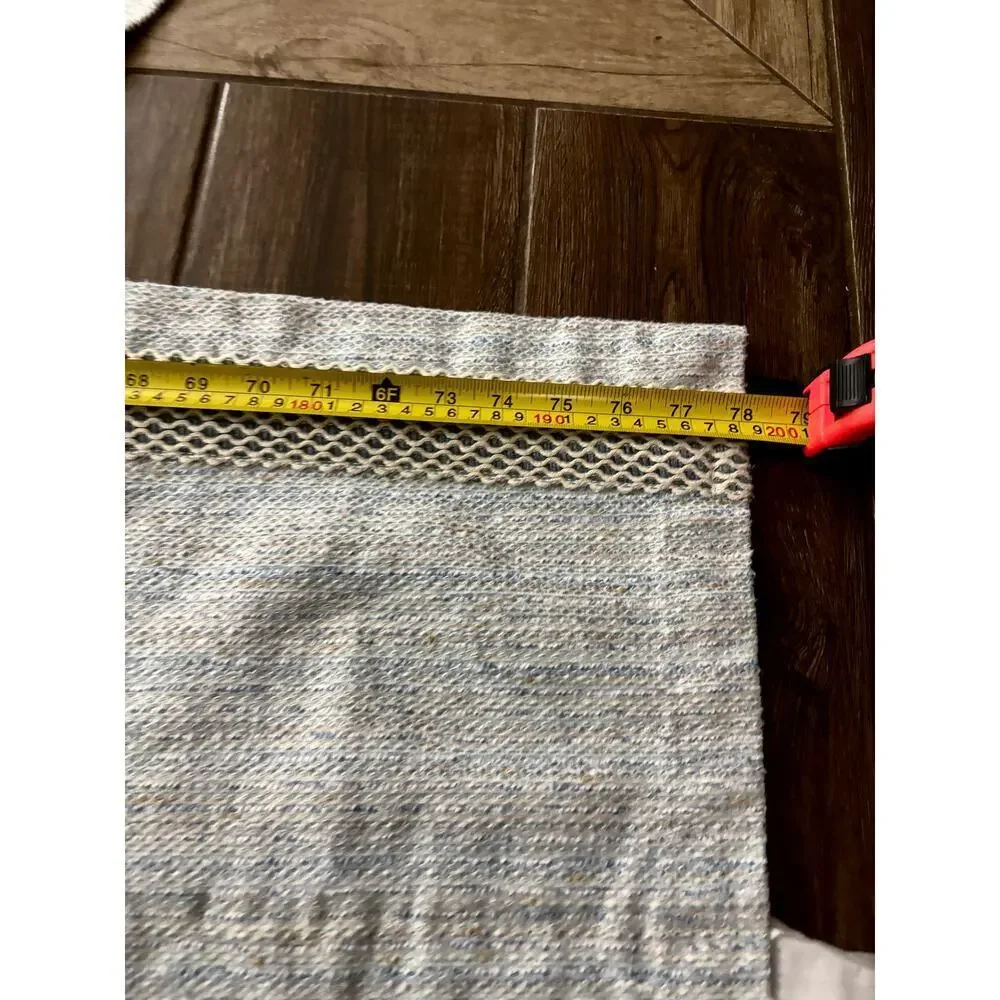 VTG 2‎ Panels Pinch Pleat Curtains Valance Blackout Soft Light Blue USA 24